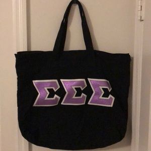 Sigma sigma sigma tote bag.